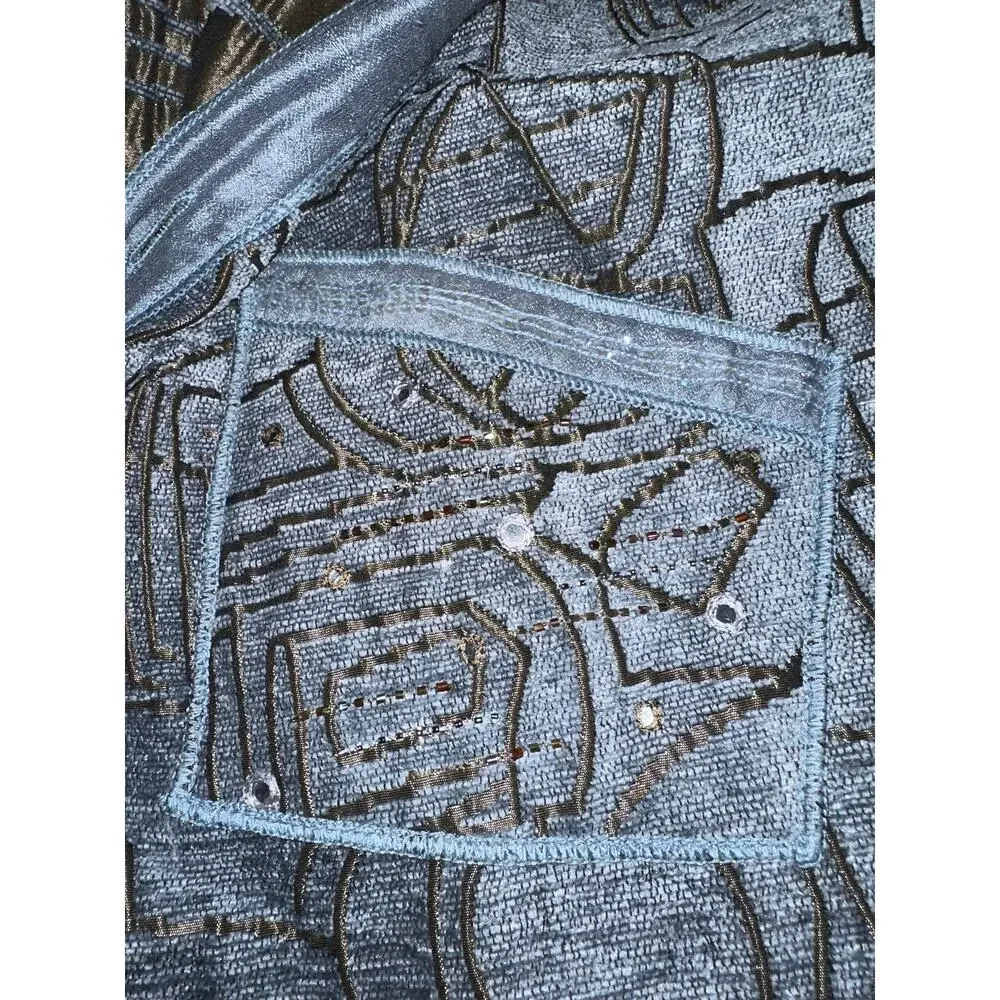 Yak Magik Women’s Jacket Embroidered Embellished Metallic Artsy Boho Nepal M/L - Picture 12 of 16